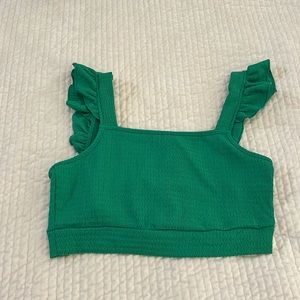 Ruffle sleeve tank top